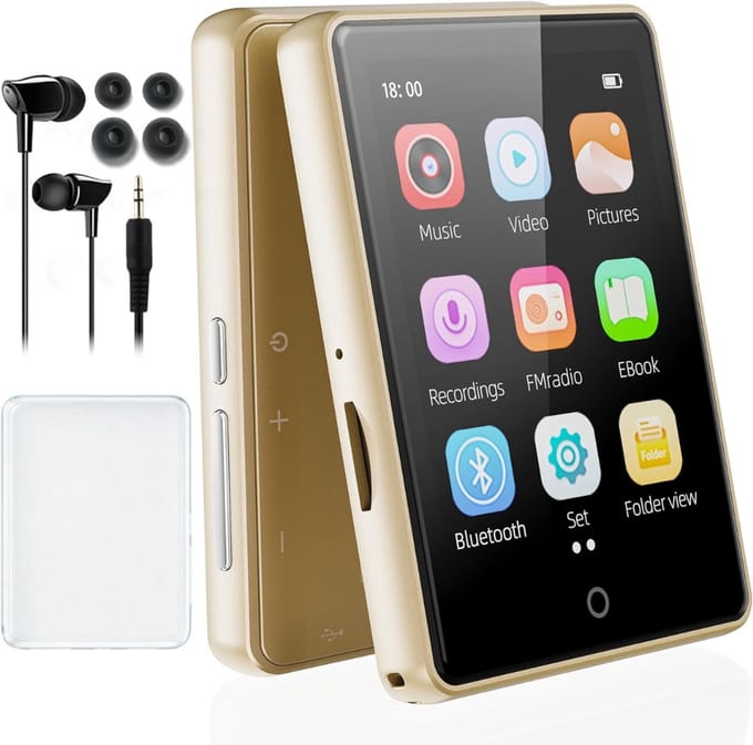 MRKK® MP3 Speler Bluetooth - FM-Radio - Goud