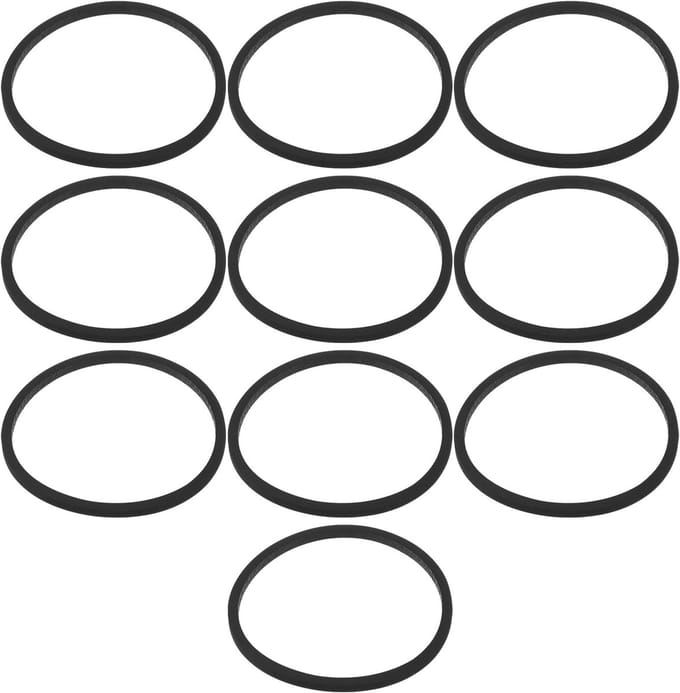 Dailygoods- Cassette Tape Riem 10 Stuks - Rubber - Diameter 25 mm