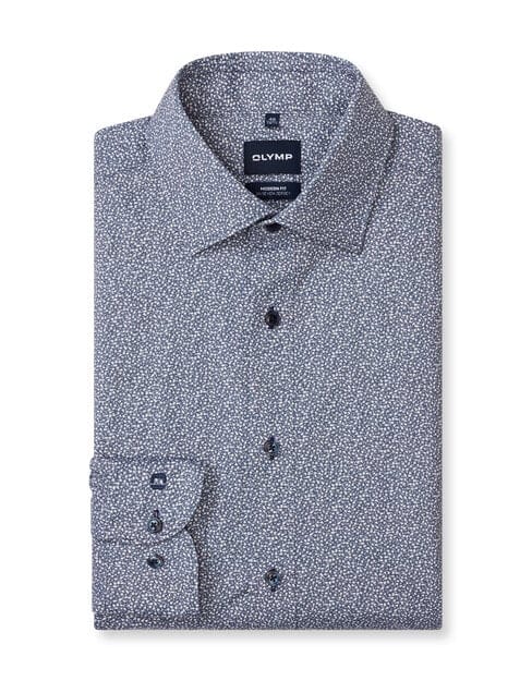 OLYMP Luxor 24/Seven Overhemd, Modern Fit, New Kent, Marineblauw