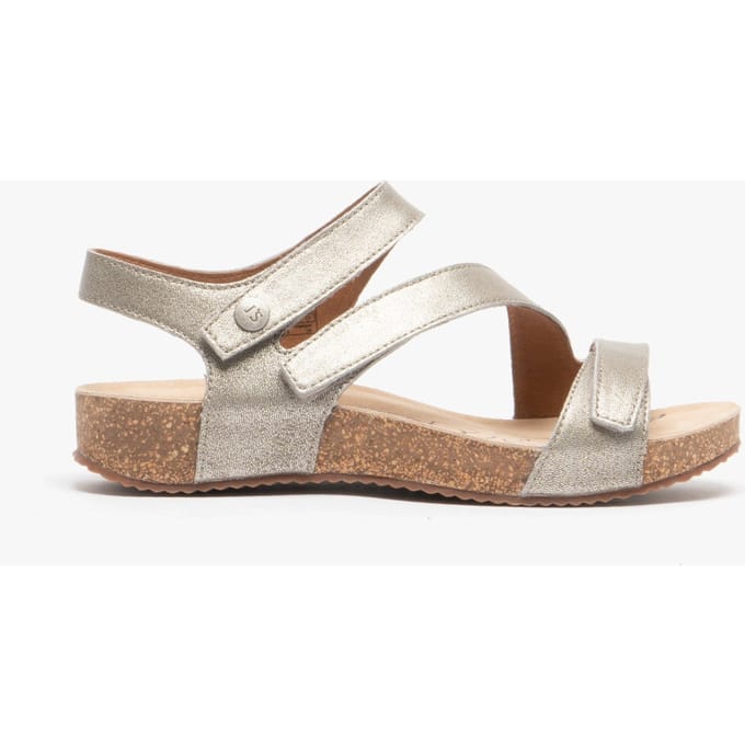 Josef Seibel Tonga 25 Dames Leren Klittenbandsandalen Kristal