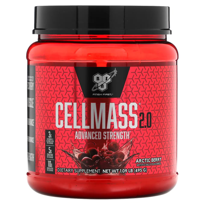 BSN, Cellmass 2.0, Verbeterde Potentie, Post-Workout, Arctic Berry, 495 g (1.09 lb)