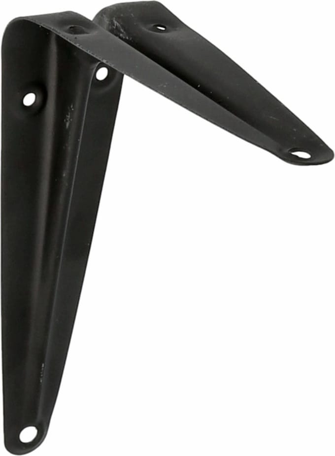 AMIG Plankdrager/planksteun van metaal - gelakt zwart - 150 x 125 mm