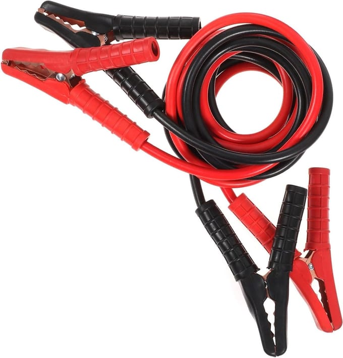 Noodkabel Auto - Startkabels - Accu Starten - Puur Koper - 280cm - Zwart