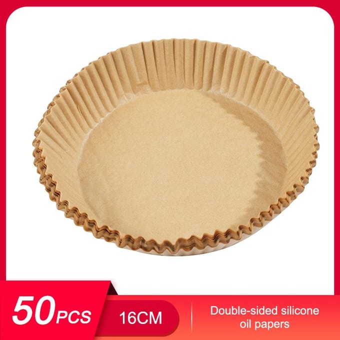 50 STUKS 16cm Airfryer Bakpapier Borden bruin