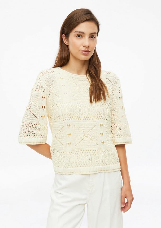 Bohemian Trui van Hoge Kwaliteit met Bootnek Dames s.Oliver