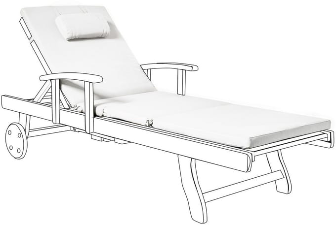 TOSCANA/JAVA/AMANTEA - Ligstoel kussen - Gebroken wit - Polyester