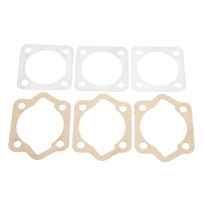 6 stuks cilinderkop basispakkingset aluminium papier voor 2-takt 66cc 80cc gemotoriseerde fietsen white