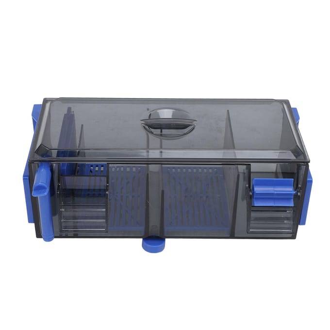 Hangend Aquarium Boxfilter Stil Regelbare Waterstroom Dubbelzijdig Hang On Vissenkom Waterval gray
