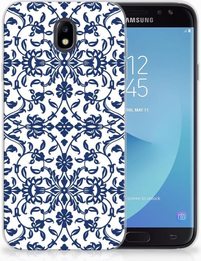 Samsung Galaxy J7 2017 | J7 Pro TPU Case Flower Blue
