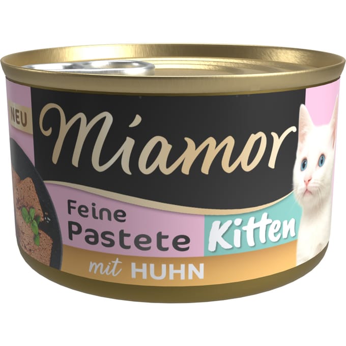 12x85g Miamor Fijne Paté Kitten Kip nat kattenvoer