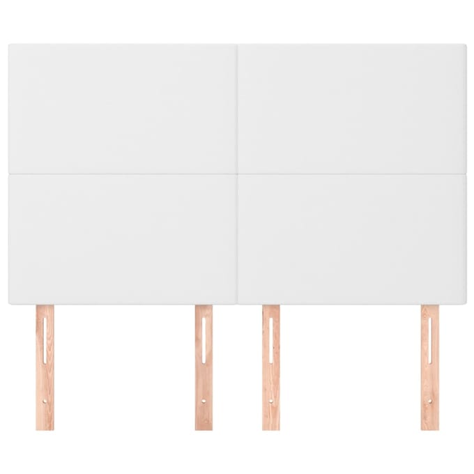 vidaXL - Hoofdbord - wit - 144x5x118/128 - cm - kunstleer