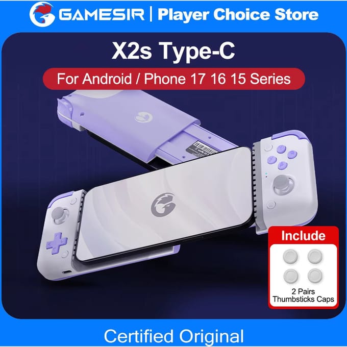 GameSir X2s Mobiele Gamepad Android IOS iPhone 17 16 15 Gamecontroller voor Mobiele Telefoons Cloud Gaming Xbox Game Pass STADIA X2s Type C