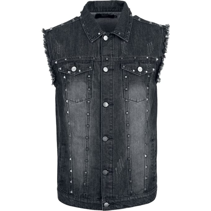 Black Premium by EMP Bodywarmer - Vest with pyramid studs - XL - voor Mannen - zwart