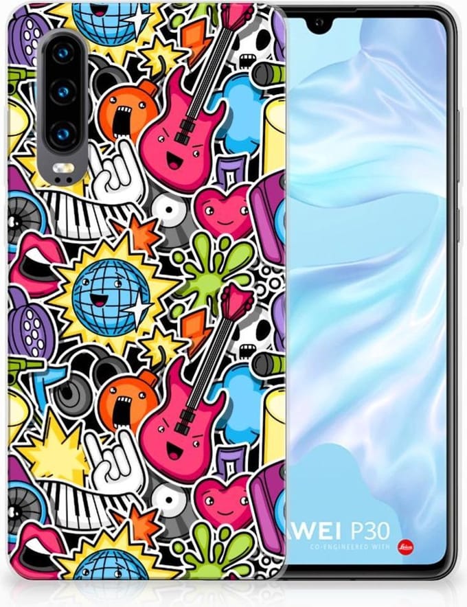 Huawei P30 Silicone Back Cover Punk Rock