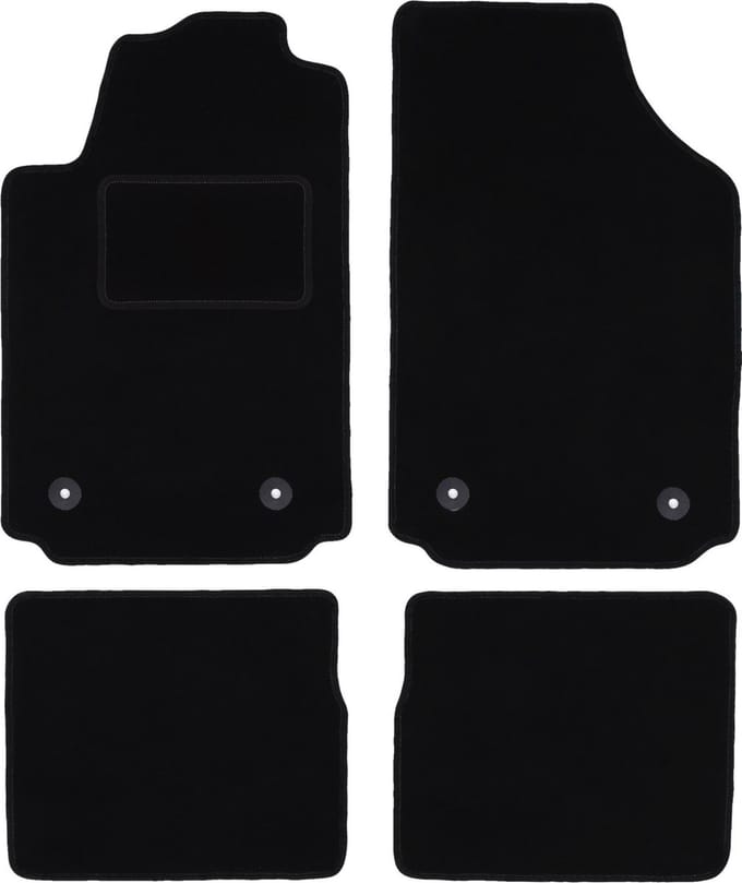 Zwarte veloursmatten voor: Audi A2 hatchback (2000-2005)