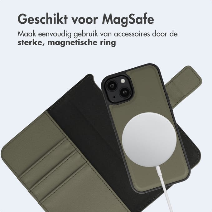 imoshion Hoesje - Geschikt voor Apple iPhone 14 - Uitneembare 2-in-1 Luxe Bookcase - Groen