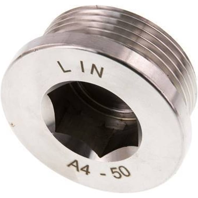 G 1 1/4'' RVS Plug met Binnenzeskant 40 Bar - FL1-M-S-114G-I