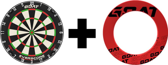D&More GOAT dartbord + Surround set ROOD 3