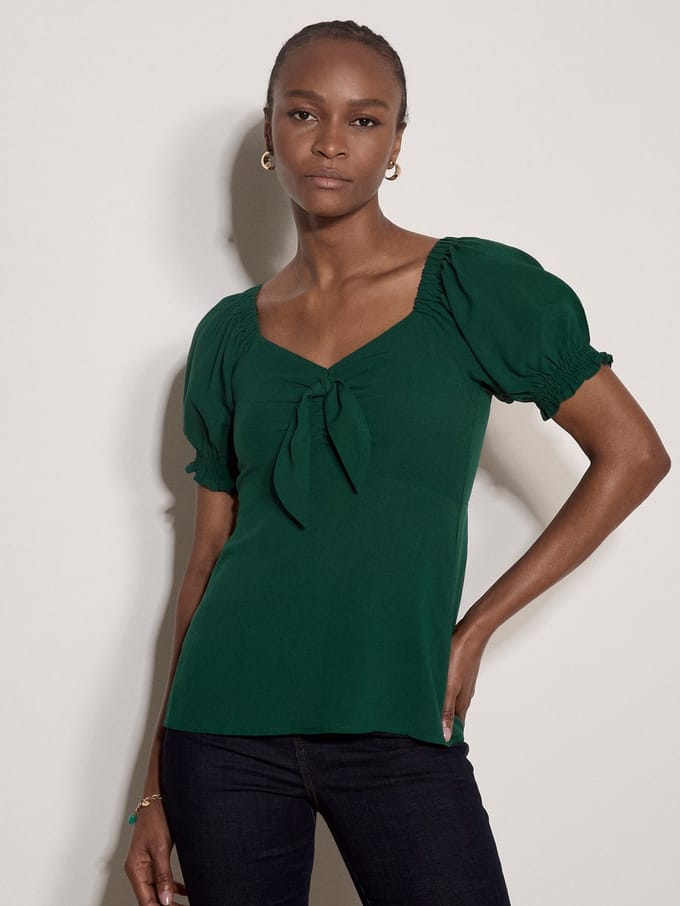 T-shirt met knoopdetails