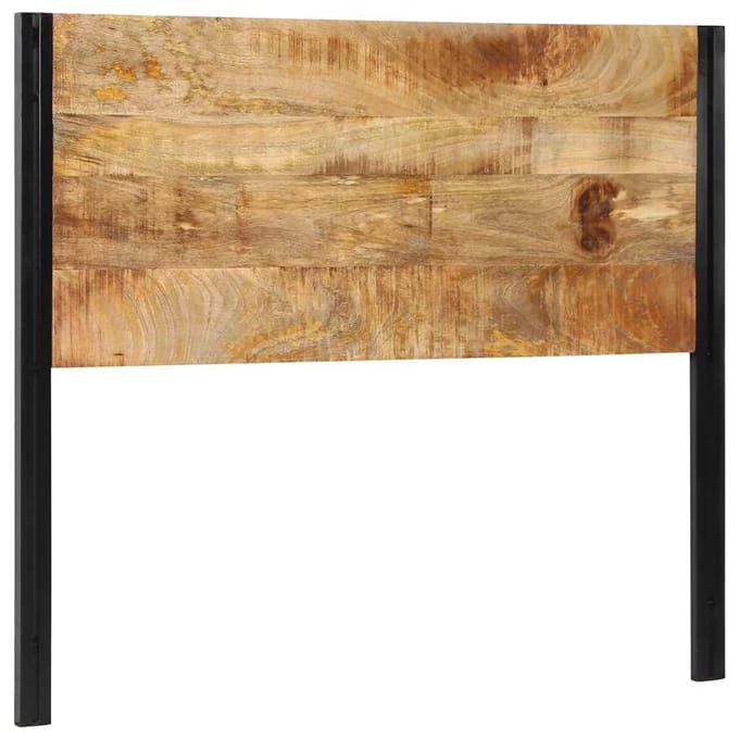 vidaXL - Hoofdeinde - 120 - cm - massief - hout - mango - en - ijzer