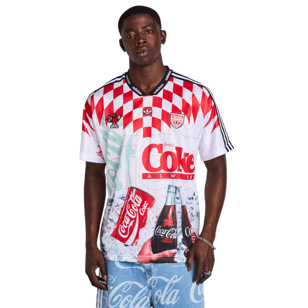 Adidas Coca Cola T-shirts Heren - Wit - Maat XS - Poly Jersey