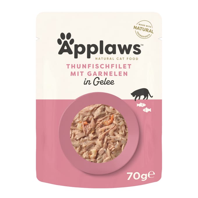 Applaws Zakje in Gelei 16 x 70 g - Tonijn met Garnalen