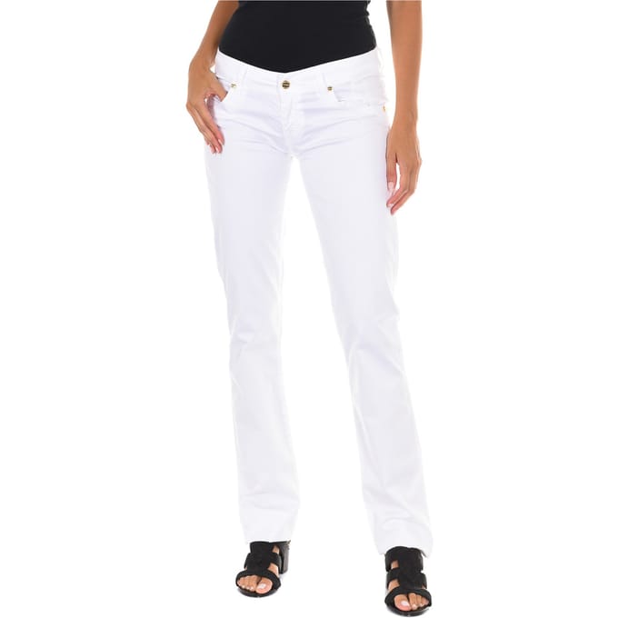 Lange elastische Stoffhose C011444-P084 Damen