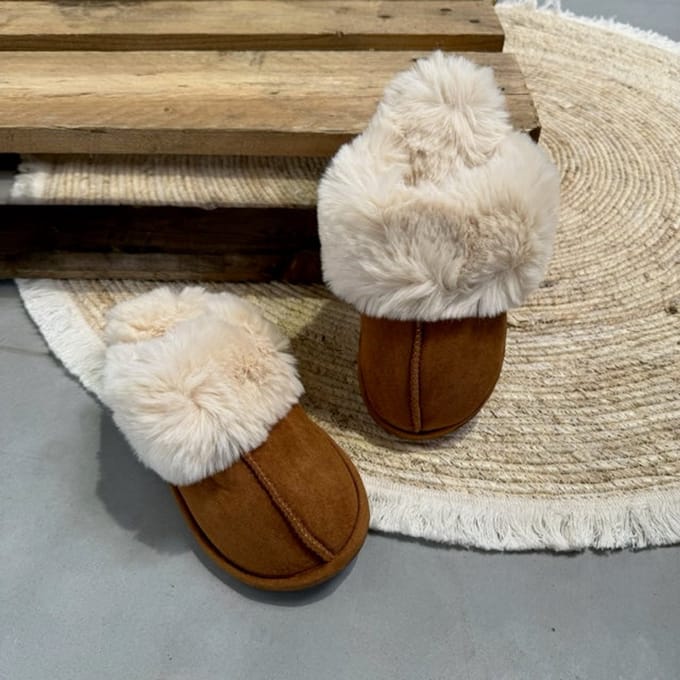 Cozy pantoffels camel 37 / Camel
