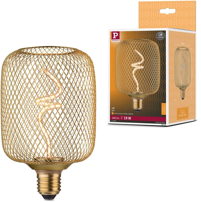 Paulmann 29260 LED-lamp E27 Ballon 4 W Barnsteen (Ø x h) 100 mm x 162 mm 1 stuk(s)