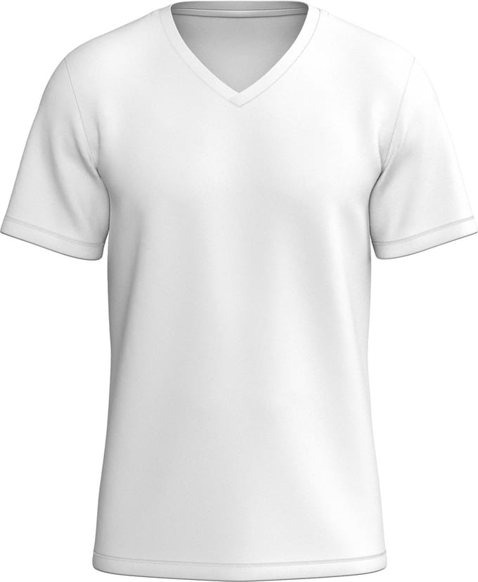 RELAKZ - Bamboe Katoen - Heren T-shirt - V-hals - Extra Lang - Wit - M - 2-pack