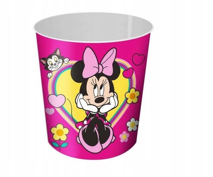Disney Minnie Mouse prullenbak/papiermand - plastic - 21,5 x 21 cm