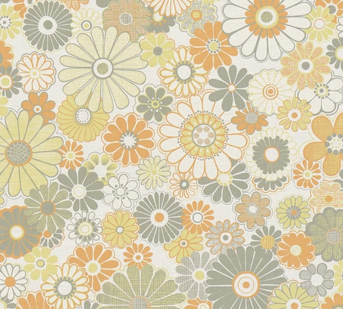 RETRO BEHANG | Floraal - meerkleurig - A.S. Création Retro Chic