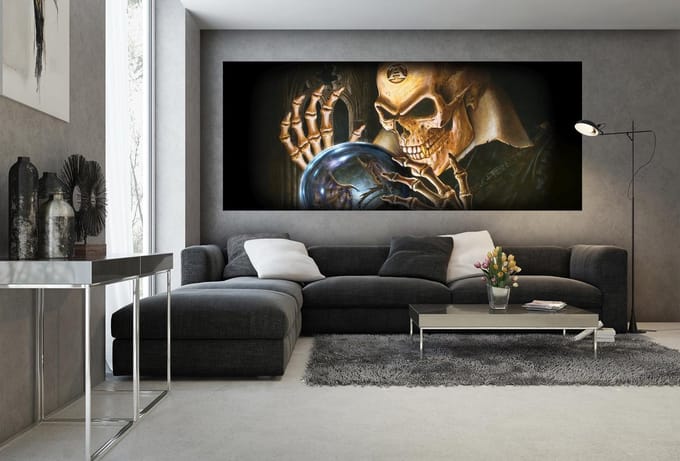 Alchemy Skull Tattoo Photo Wallcovering