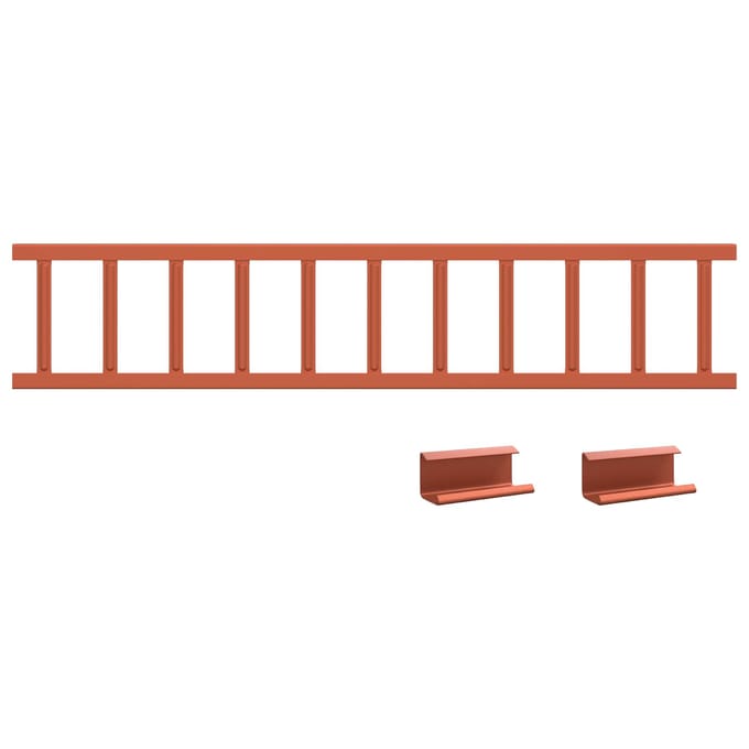 vidaXL - Dak - sneeuwbeschermer - Rood - 100 - x - 2,5 - x - 20 - cm - Staal