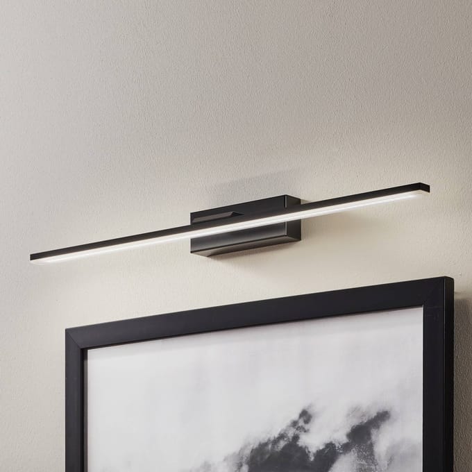 MCJ LED wandlamp Miroir 60 cm zwart 4000K