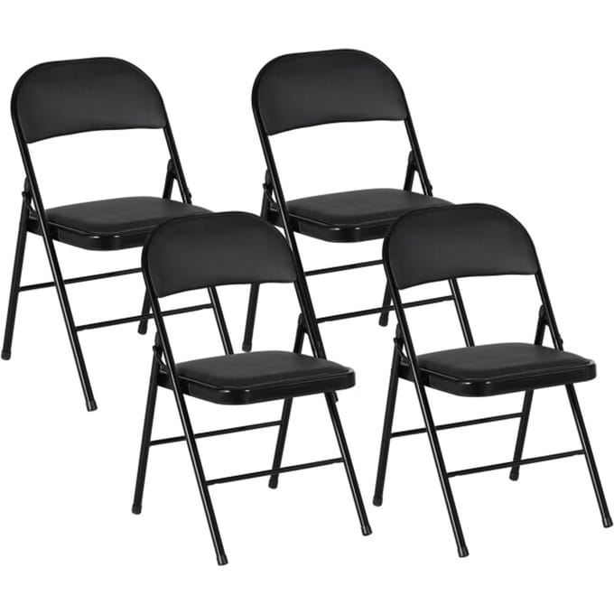 4goodz 4 stuks stevige klapstoelen van kunststof max 120 kg -