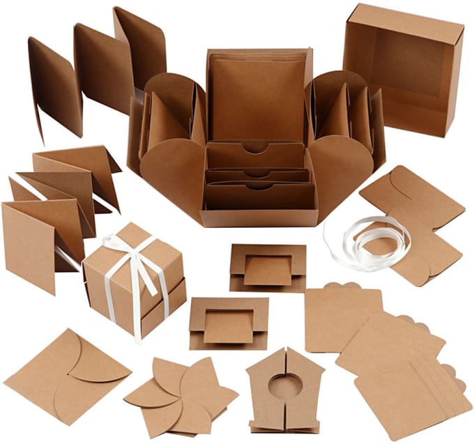 Creativ Company Explosion Box 12x12 cm Kraft Bruin