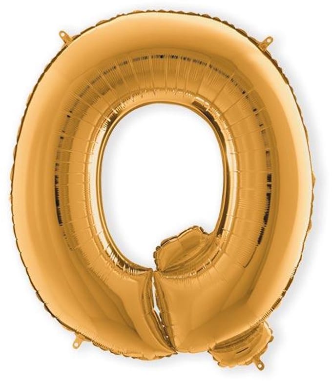 Folieballon letter Q goud (100cm)