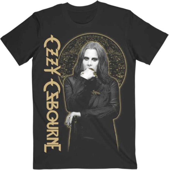 Ozzy Osbourne - Patient No. 9 Gold Graphic Heren Tshirt - M - Zwart