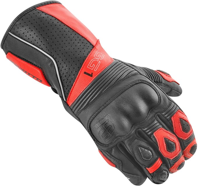Bogotto Sprint Geperforeerde Zwart Rood Handschoenen - Handschoen