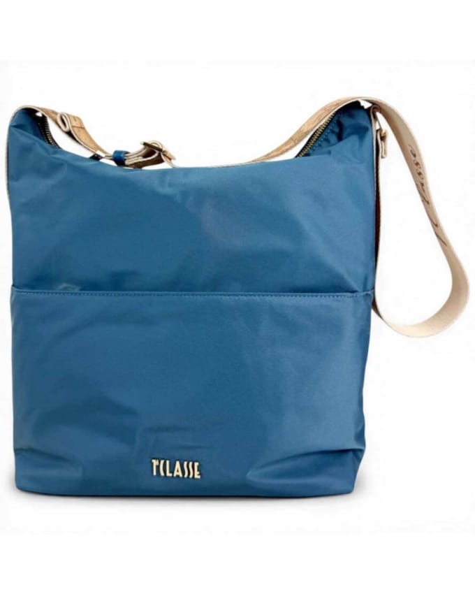 Alviero Martini 1 Classe Breeze Nylon Dames Blue Pacific Stof Hobo Bag