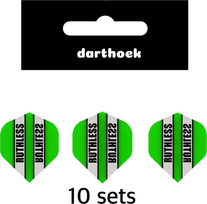 Darthoek | Flights | Ruthless | Groen | 10 Sets | (30 stuks) |