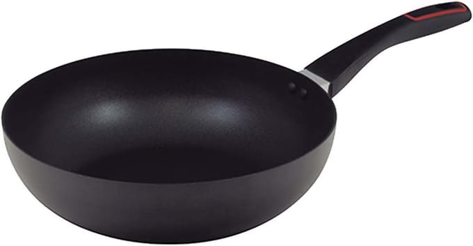 Wokpan 28 cm met Inductiegeschikt Geperst Aluminium en Soft-Touch Handvat