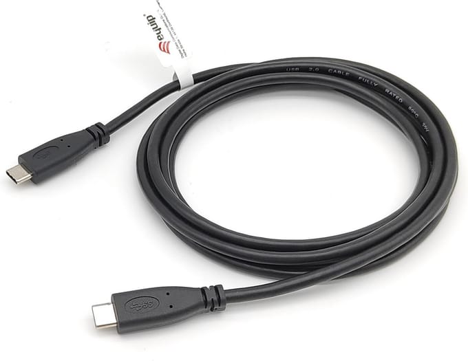 USB-kabel 2 meter USB 2.0 USB C Zwart