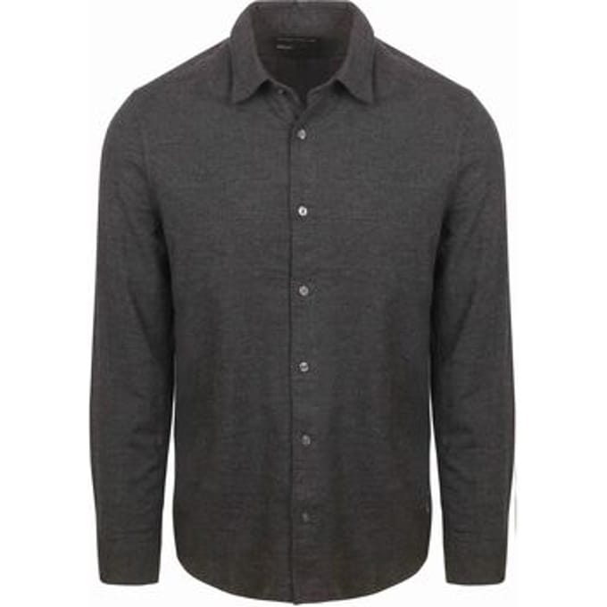 Overhemd Lange Mouw Marc O'Polo Overhemd Flanel Print Antraciet