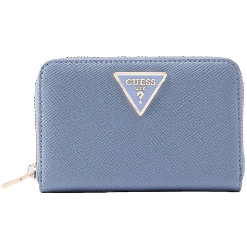 GUESS portemonnee Laurel II SLG Medium Zip Around Wallet Grey Blue blauwgrijs