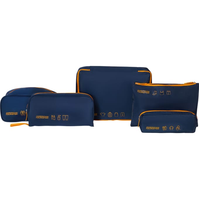 American Tourister Packing Organisers Set van 5 packing organisers Navy/Orange