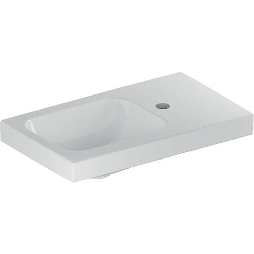 Geberit iCon Light wash hand basin 53 cm with shelf and tap hole right 501.832.00.1