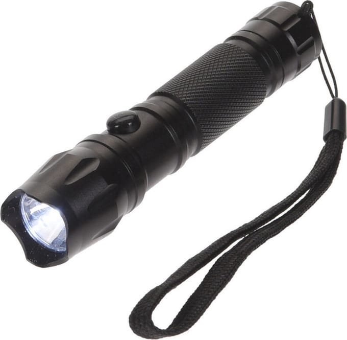 FX Light Compacte LED zaklamp - aluminium - mat zwart - 11 cm