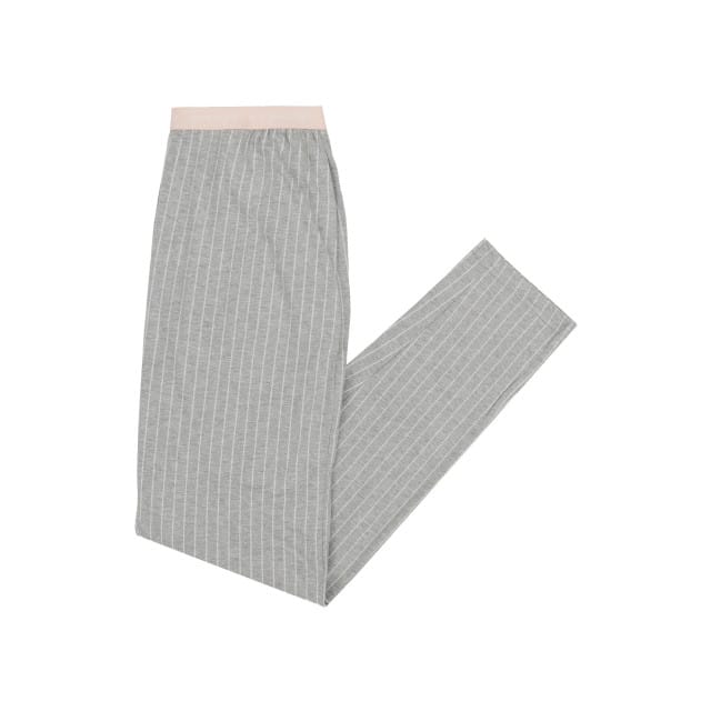 By Louise Dames pyjama set lang wit/grijs gestreept